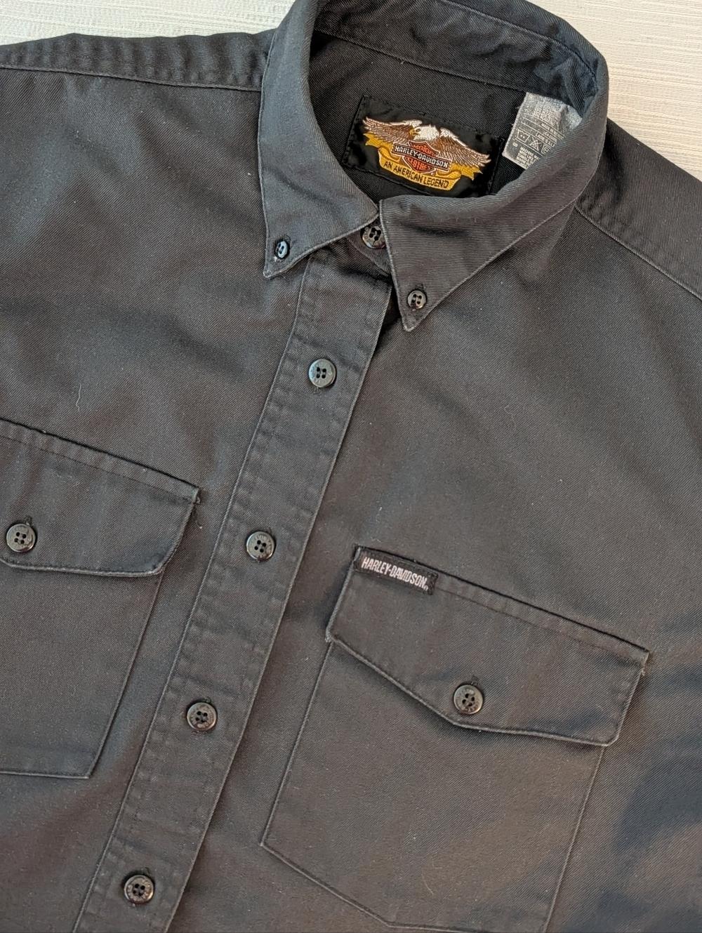 Harley-Davidson Black Button-Down Shirt for Women Size XL